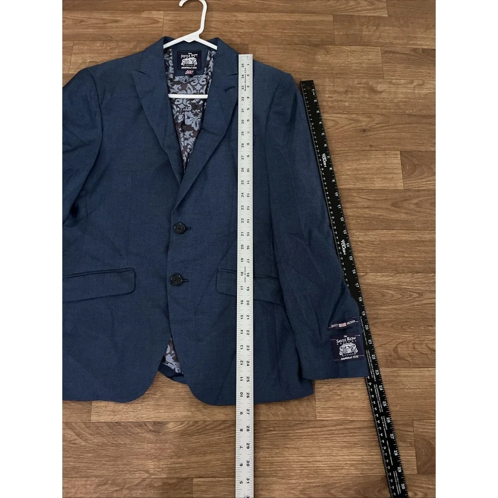 SAVILE ROW CO.‎ Brixton Suit Jacket 36S Navy Blue Skinny Fit Two Button